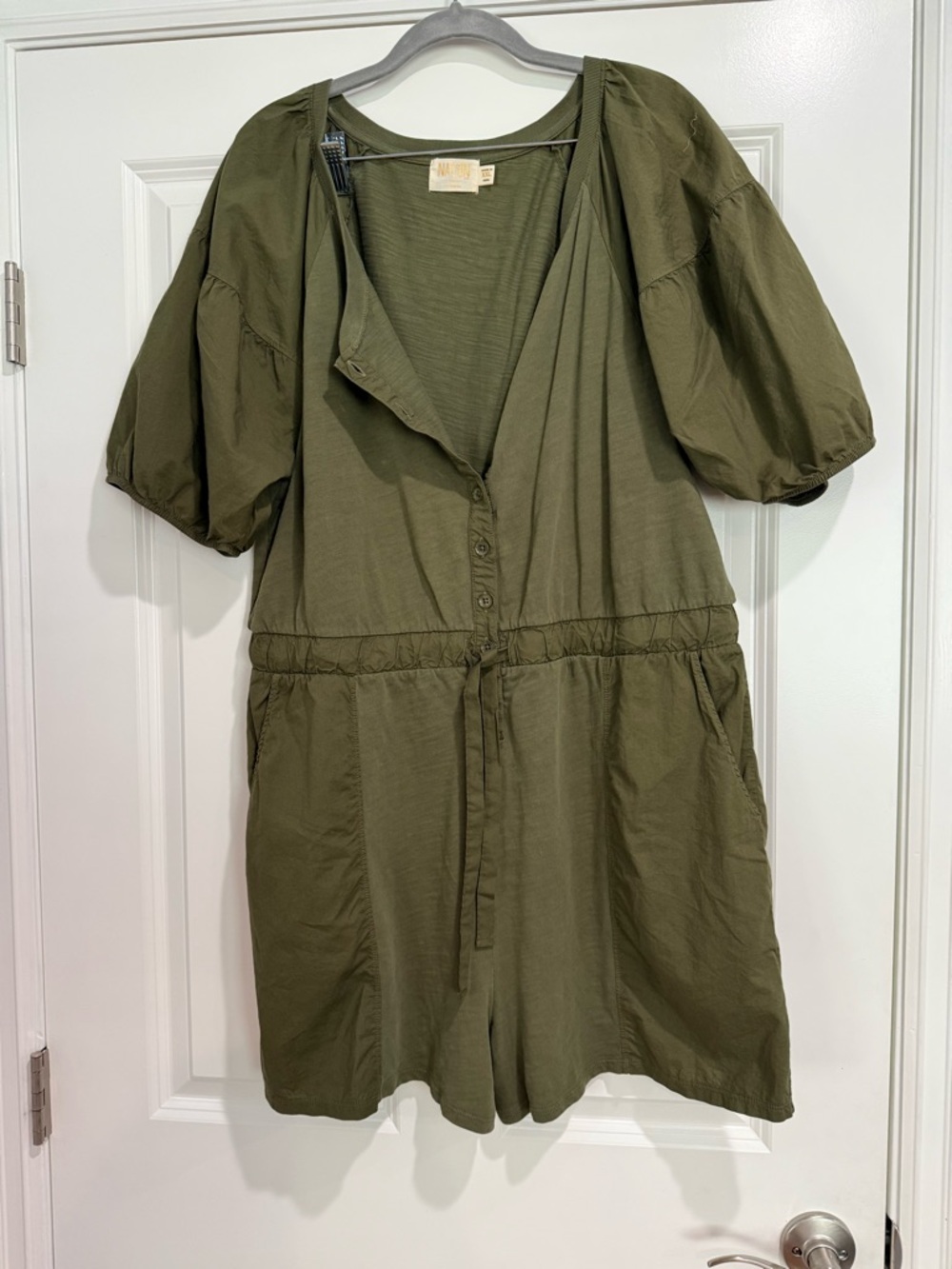 Olive Green Short Sleeve Romper